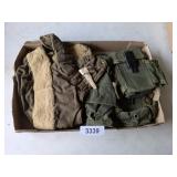 Military Hat, Ammo Pouches & Canvas Field Pack