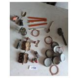 Hinges, Zinc Lids, Advert. Bottle Opener,