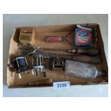 Ball Jar Rubbers, Potato Masher, Fishing Reels, +