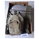 Canteen, Military Food Container, Belt &