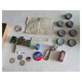 Zinc Lids, Metal Bank Figurine, +