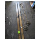 Dartmouth Wood Snow Skis w/ Bamboo Poles