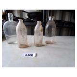 (4) Glass Bottles