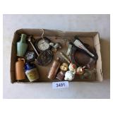 S&P Shakers, Belt Buckle, Ashtray, Hand Fan,