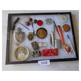 Cardboard Display Case w/ Vintage Lighter,
