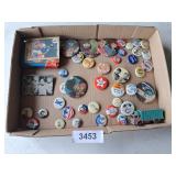Assorted Pins, Baseball Cards & Other