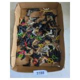 Assorted Plastic Toy Gun Keychains