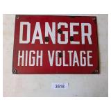Porcelain Danger Sign