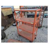 Orange Metal Rolling Shelf?