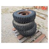(4) 7.50-16LT Tires w/ Rims for Uni Loader