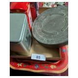 Movie Reel Tin, (2) Bank Tins, +
