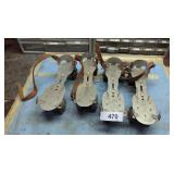 (2) Pairs of Strap-On Vintage Roller Skates