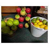 Assorted Plastic Fruit In Plastic Tubs &