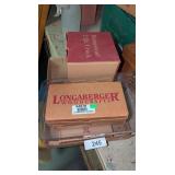 Longaberger 2 Qt. Crock w/ Wood Lid, +