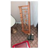 Small Wood Shelf, Wooden Box, Lamp Shade & Other