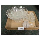 Ashtray, Decorative Bowl, (2) Butter Dishes &