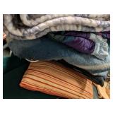 Small Laundry Basket w/ Pillows & Blankets