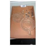 (2) Glass Juicers, Individual Creamer