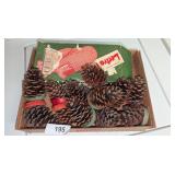 Vintage Lectra Mitts & Pine Cones