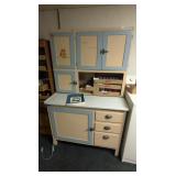 Antique Hoosier Cabinet w/ Hoosier Cabinet Book -