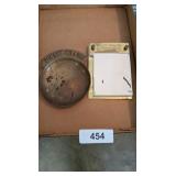 Brass Change Holder & Notepad