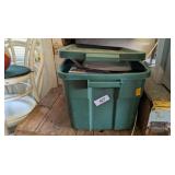 Tote w/ Lid Full of Christmas Decor