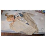Vintage Clothing on Wooden Hangers