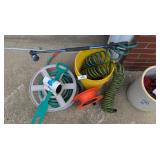 Bucket w/ Air Compressor Cord, Watering Wand,