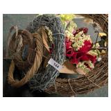 Grapevine Wreaths, Artificial Flowers & Other