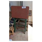 (2) Wooden Small Stools
