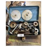 Small Blue Metal Toolbox w/ Automotive Tools