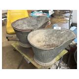 (2) Coal Buckets w/ Brass Knob, Tea Kettle, +