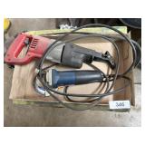 Milwaukee Sawzall & Ryobi Angle Grinder