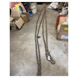 (2) Chains w/ Hooks - Longest One is ~24ft.