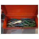 Metal Motocross Toolbox w/ Assorted Pliers