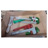 (6) Pipe Wrenches: (2) Ridgid