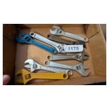 (8) Adjustable Wrenches: (1) Case
