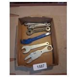 (3) Ratchet Wrenches & (3) Adjustable Pliers