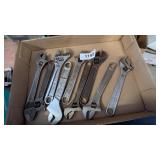 (9) Adjustable Wrenches: (1) Ridgid