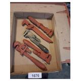 (3) Pipe Wrenches & Monkey Wrenches