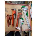 (6) Pipe Wrenches: (3) Ridgid