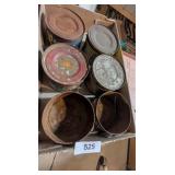 (6) Metal Coffee Cans