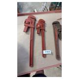 (3) Pipe Wrenches: (1) Ridgid