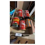 (6) Metal Coffee Cans