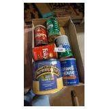 (6) Metal Coffee Cans