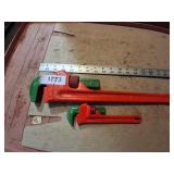 18" Ridgid Pipe Wrench & 8" Ridgid Pipe Wrench