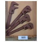 (4) Pipe Wrenches