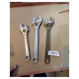 (3) Adjustable Wrenches