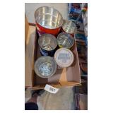 (6) Metal Coffee Cans