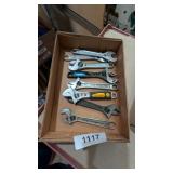 (8) Adjustable Wrenches: (1) Craftsman